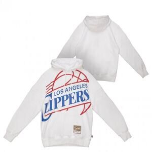 LA Clippers Mitchell & Ness Substantial Fleece Pullover Hoodie Boy's Size M